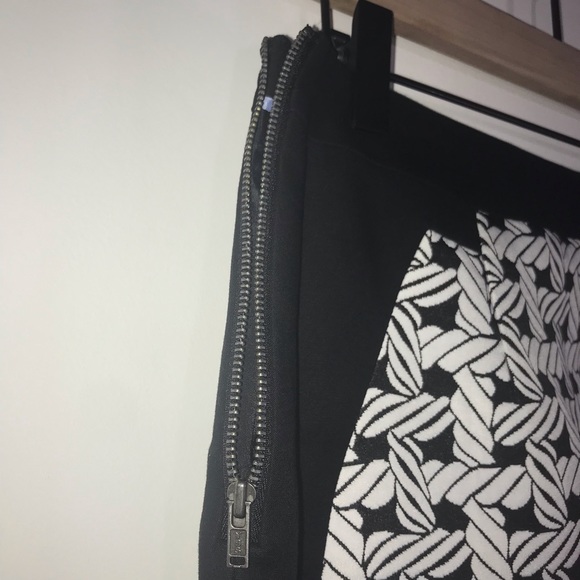 NWT Worthington White Rope/Black Pencil Skirt - Picture 3 of 6